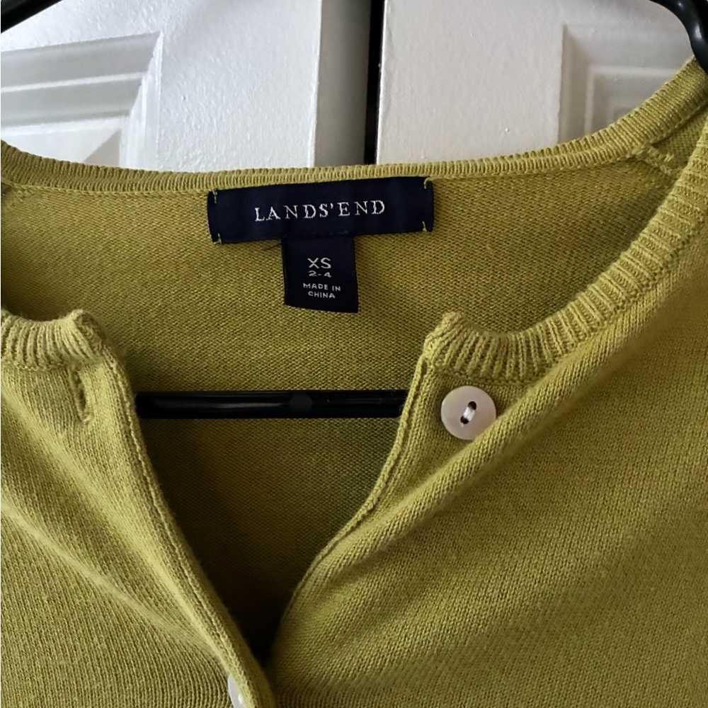 Olive Green Land’s End Cardigan - Picture 3 of 5